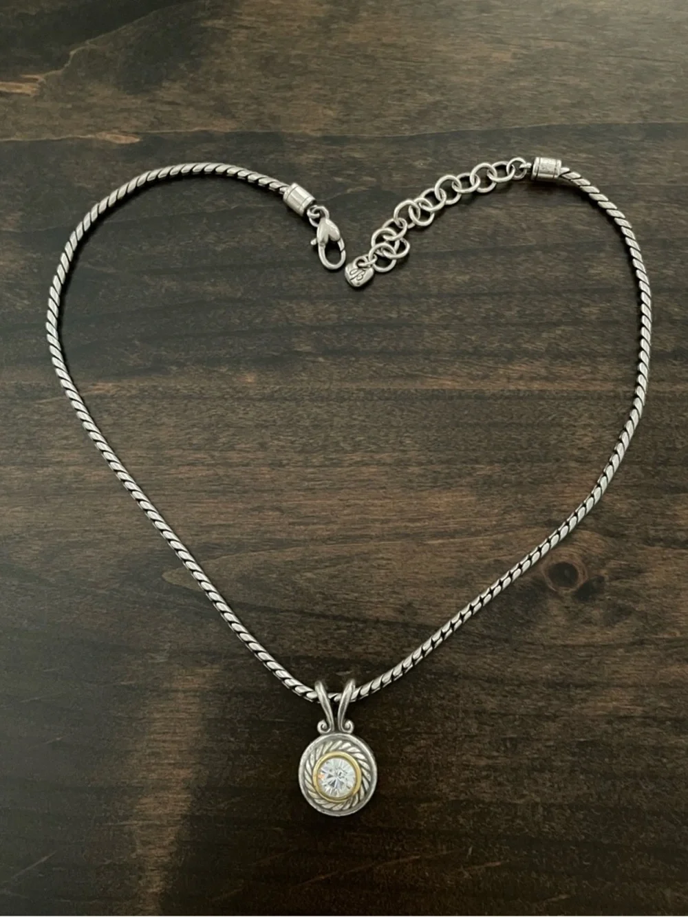 Brighton Heiress Silver And Gold Pendant Necklace